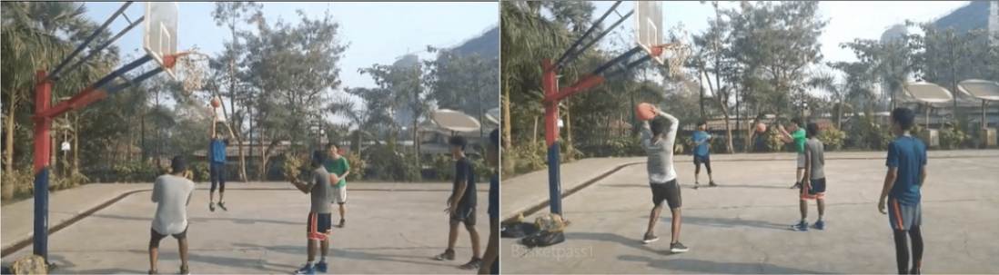 Shooting and Passing Basketball