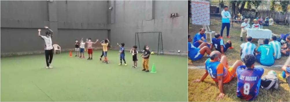 football drill training session
